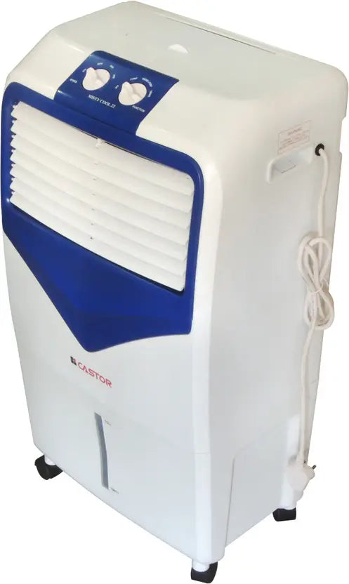 CASTOR 22 L Room/Personal Air Cooler (White, 22-Litre 3 Level Speed Inverter Compatible Personal Cooler - White)