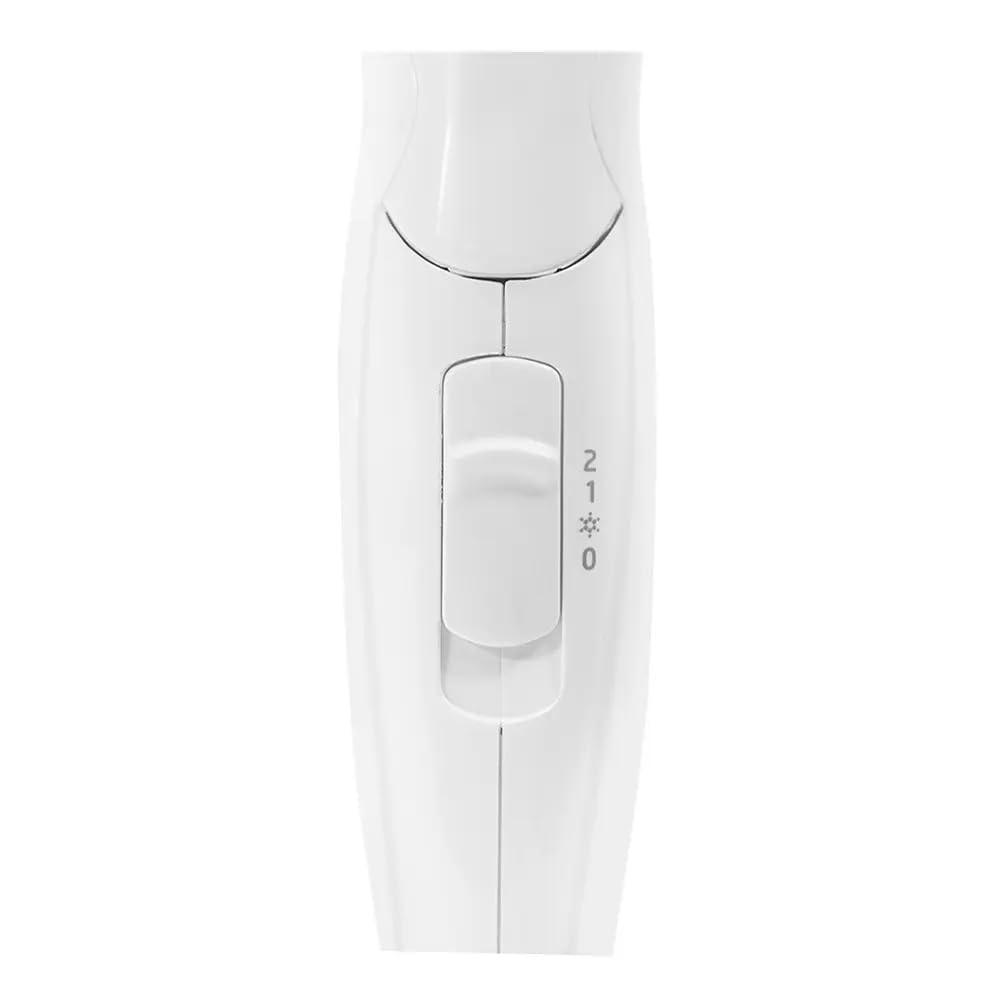 BPL 1200W Foldable Hair Dryer with Ionic Air Function for fast dry and silky hair, 3 Temperature Settings, Overheat Protection, Detachable Concentrator, 2 Years Warranty, White and Pink