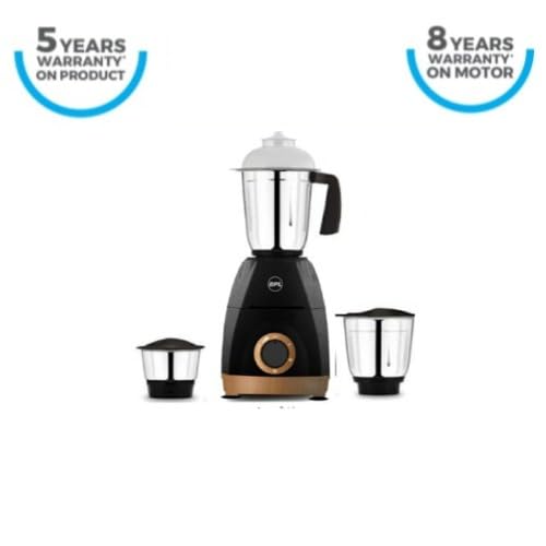 BPL MIX-MASTER Mixer Grinder/Mixie for Kitchen | 750 Watts | 3 MultiPurpose Jars for Juicing | Chutney Making | Dry Grinding | Wet Grinding | 3 Speed Control 5 Year Warranty (Black)