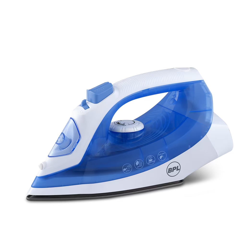 BPL Steam Iron, 1200 watts, 2years warranty, Blue and White