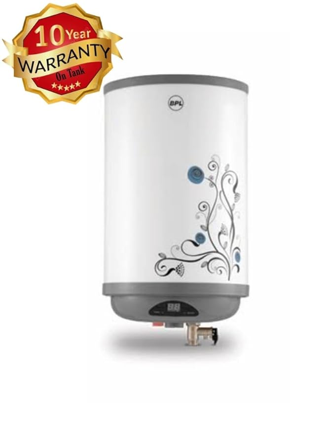 BPL 15L BSWHABS15L2KW5S Storage Water Geyser Digital Display Temperature Control Metal Body Advanced 4 Level Safety and 5 Star Rating for Higher Energy Savings (White)