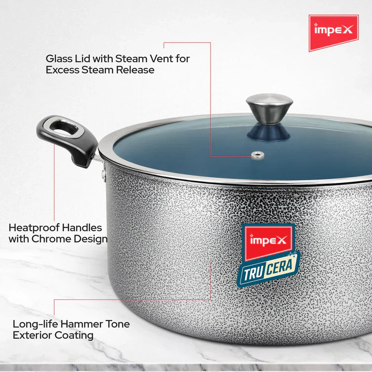 Click to expand Trucera 10L Ceramic Biriyani Pot | Induction, Non-Stick | 2 Year Warranty