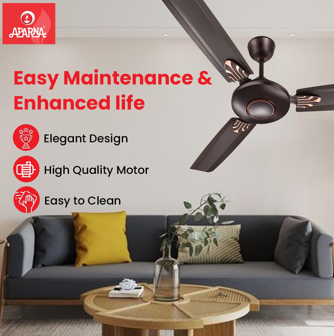 Aparna Apsara 1200 mm (48 inch) High-Speed Ceiling Fan (Metallic Brown)