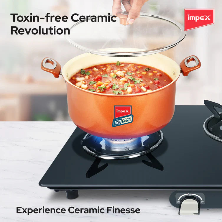 Trucera 8L Ceramic Biriyani Pot | Induction, Non-Stick | 2 Year Warranty