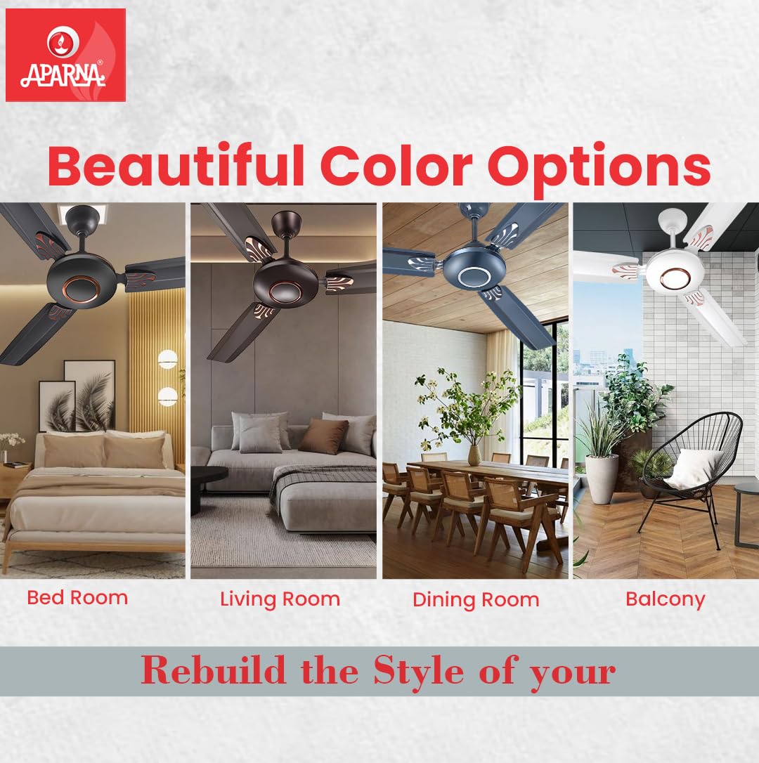 Aparna Apsara 1200 mm (48 inch) High-Speed Ceiling Fan (Metallic Brown)