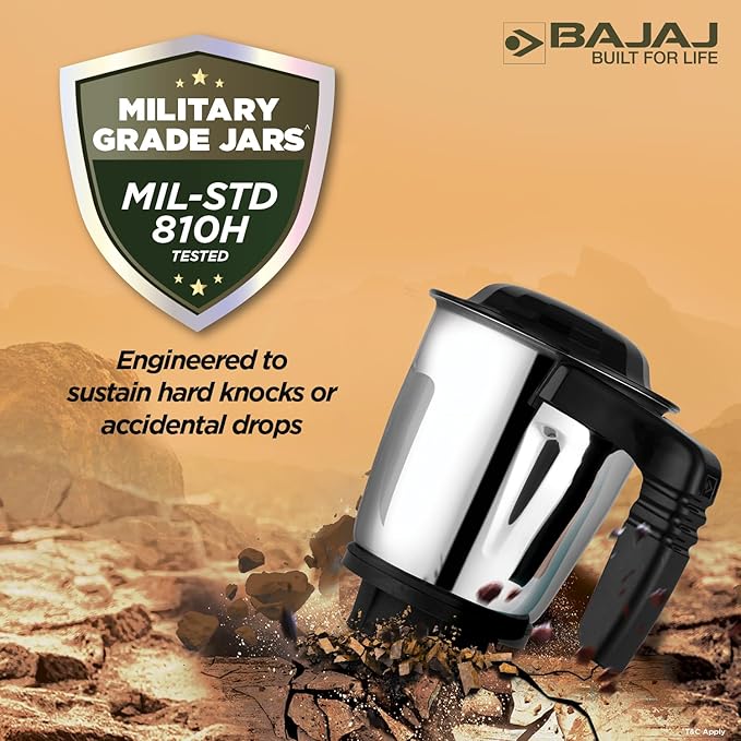 Bajaj Military Series Finesse 750W Mixer Grinder