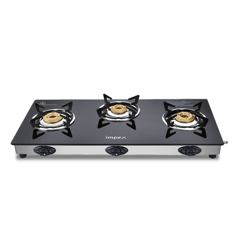 3-Burner Glasstop Gas Stove | Aspira 3B