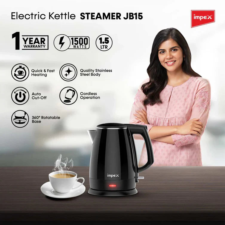 Click to expand IMPEX Electric Kettle (STEAMER JB15)
