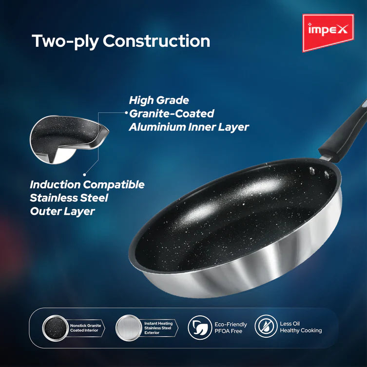 Impex Shine(SFP 24) stainless steel Non-stick Fry pan 24 cm