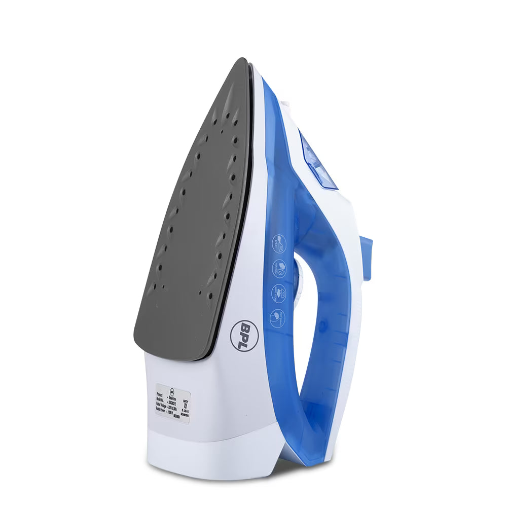 BPL Steam Iron, 1200 watts, 2years warranty, Blue and White