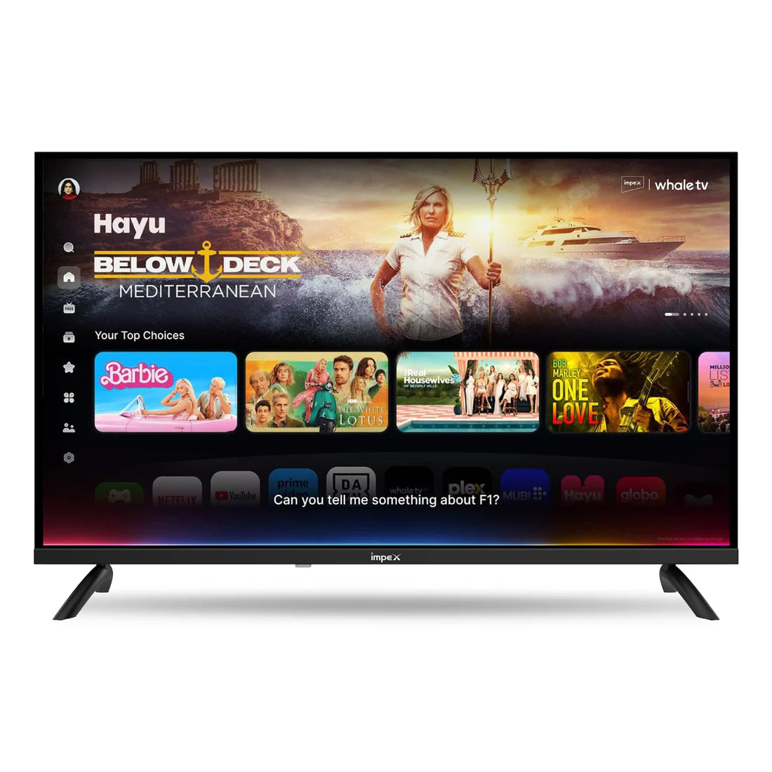 Impex WIOS Whale Series 32-inch HD QLED Smart TV (WIOS 32A2QSK1) with HDR10, Dolby Audio, and 3-Year Warranty (Black)