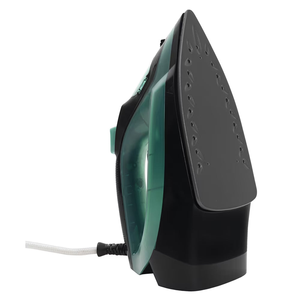 BPL 1200w Steam Iron 280ml Water Tank with Anti-Drip Led Indicators Overheat Protection Anti Calcium Spray and Steam Burst Function Self Cleaning ISI Certified 2 Years Warranty (Green & Black)