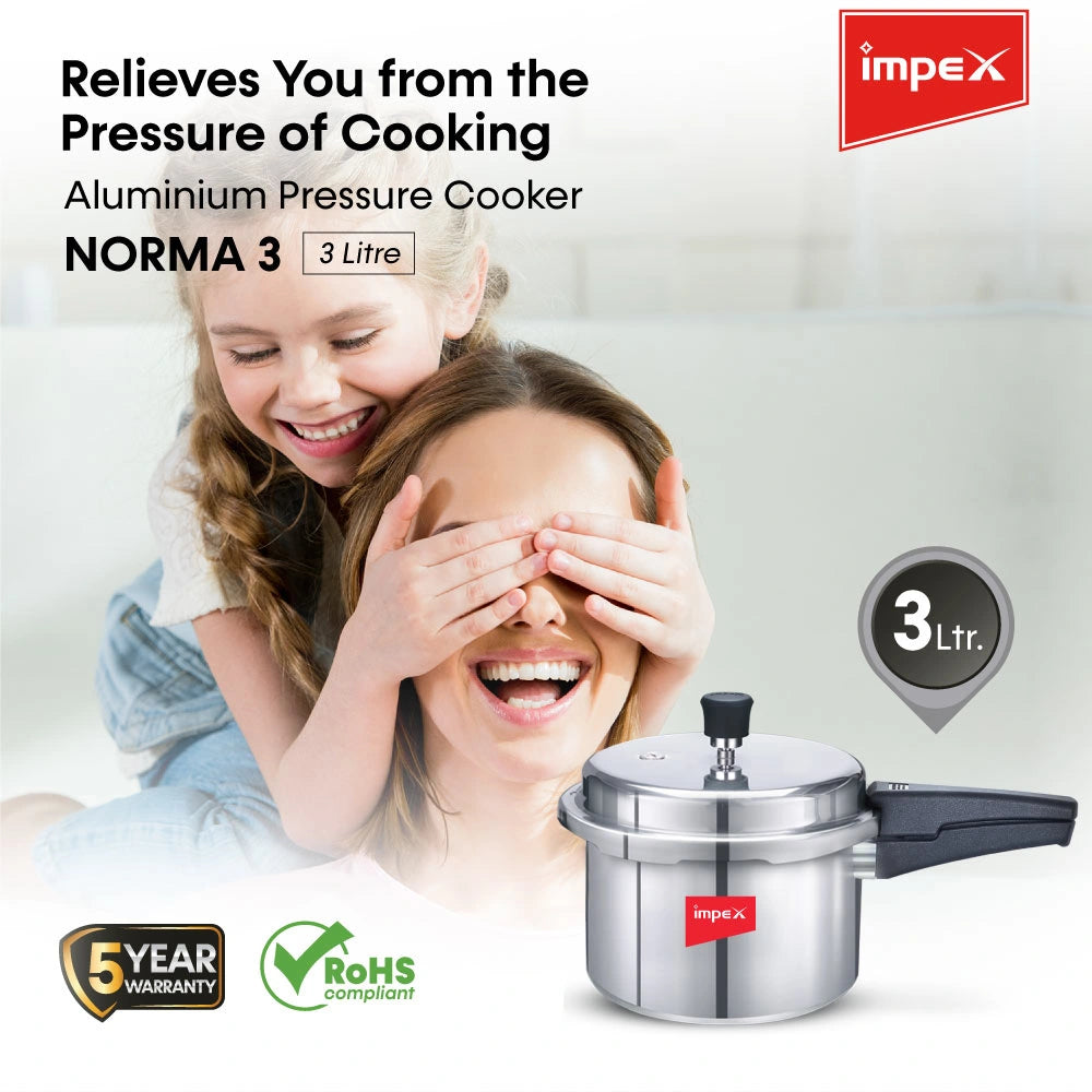 Aluminium Pressure Cooker | 3 Litre | Norma 3