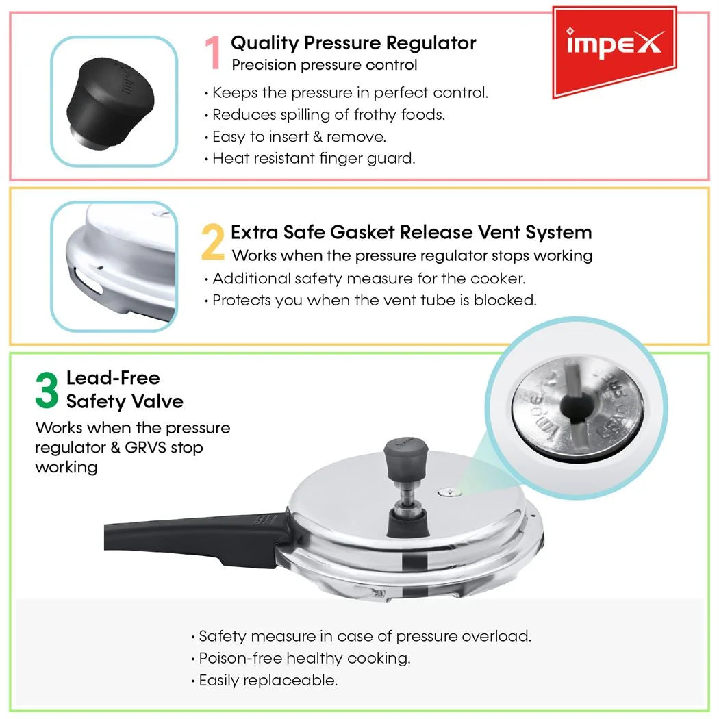 Aluminium Pressure Cooker | 7 Litre | Eco 7
