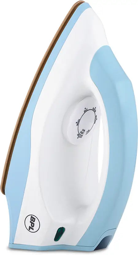 BPL BDIS0011 Adjustable Temperature Setting Heating Up Light Cool Touch Plastic Body 1000 W Dry Iron (Blue, White)