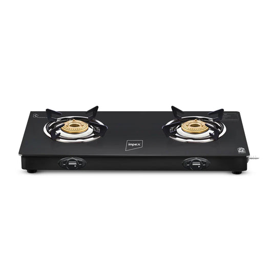 Impex SPECTA 2B NEO 2 Burner Black Premium Finish Gas Stove