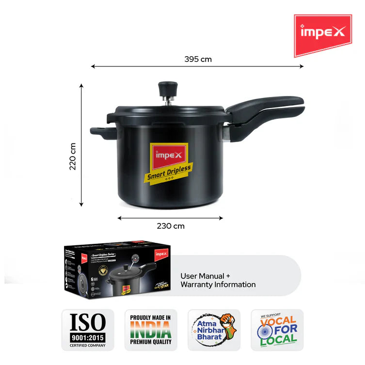Click to expand Impex HA Smart Dripless D5 4.5L Hard Anodized Aluminium Pressure Cooker