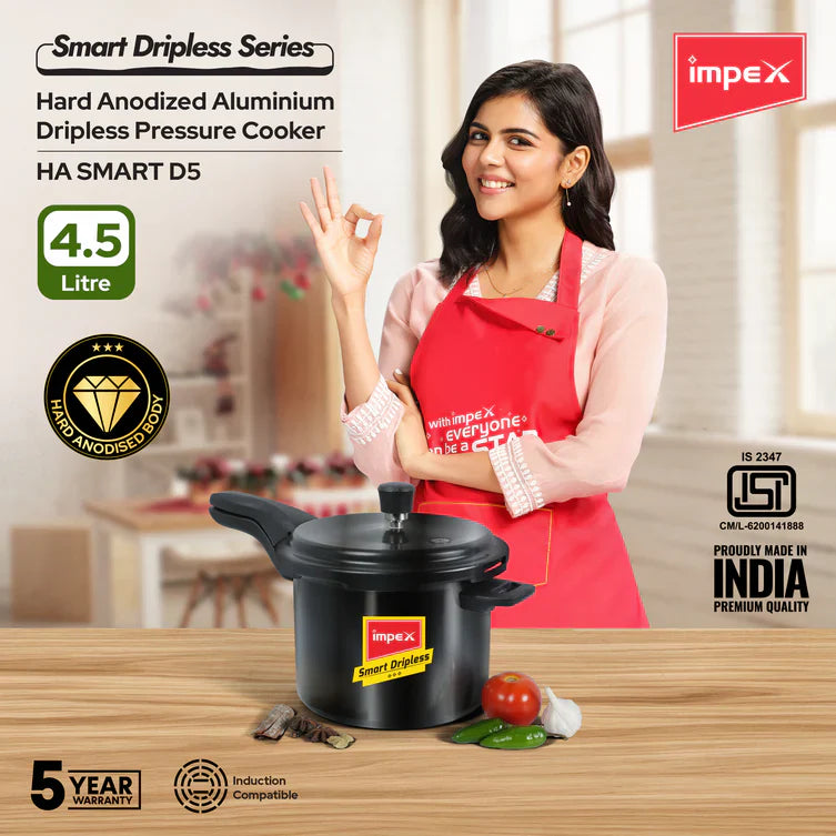Click to expand Impex HA Smart Dripless D5 4.5L Hard Anodized Aluminium Pressure Cooker