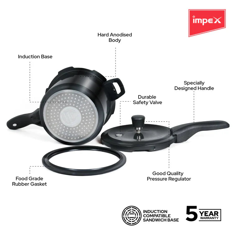 Click to expand Impex HA Smart Dripless D5 4.5L Hard Anodized Aluminium Pressure Cooker