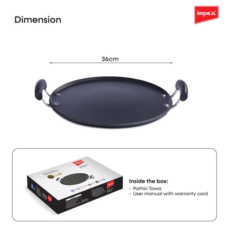 Impex IPT 36 HV Nonstick Aluminium Induction Base Pathiri Tawa