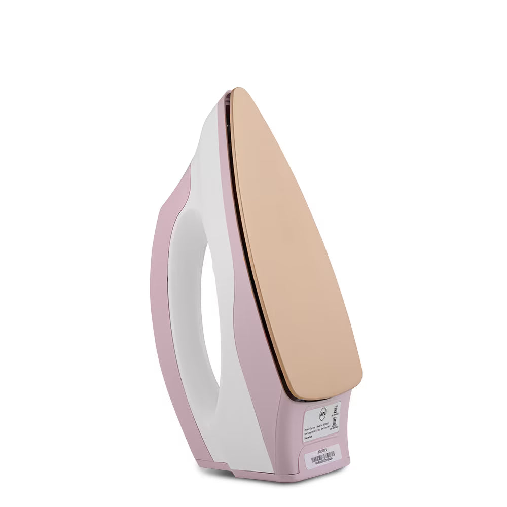 BPL BDIS0021 Adjustable Temperature Setting Heating Up Light Cool Touch Plastic Body 1000 W Dry Iron (Pink, White)
