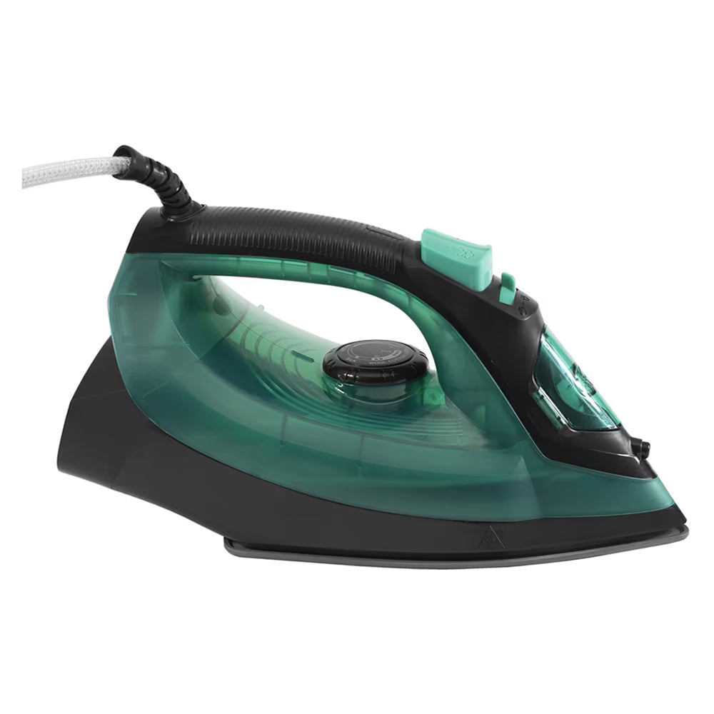 BPL 1200w Steam Iron 280ml Water Tank with Anti-Drip Led Indicators Overheat Protection Anti Calcium Spray and Steam Burst Function Self Cleaning ISI Certified 2 Years Warranty (Green & Black)