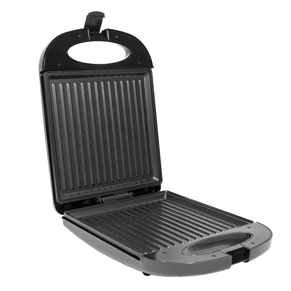 BPL 1200W 4-Slice Grill Sandwich Maker with Large Non-Stick Coating Plates, Cool Touch Handle with Lock, Ready Function LED Indicator, 2 Years Warranty, Black