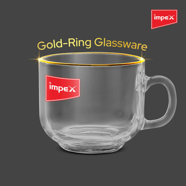 Impex Premium Glassware Dior Gold 160 C - Glass, 160 ml