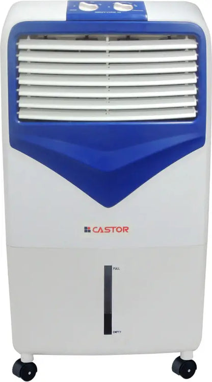 CASTOR 22 L Room/Personal Air Cooler  (White, 22-Litre 3 Level Speed Inverter Compatible Personal Cooler - White)