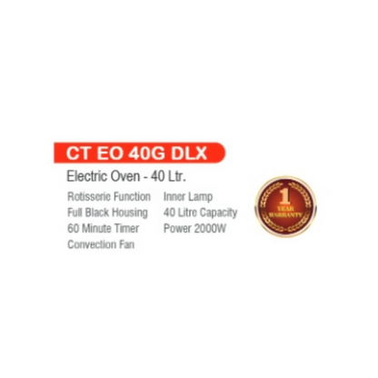 Castor Electric Oven 40 Ltr CT EO40G DLX