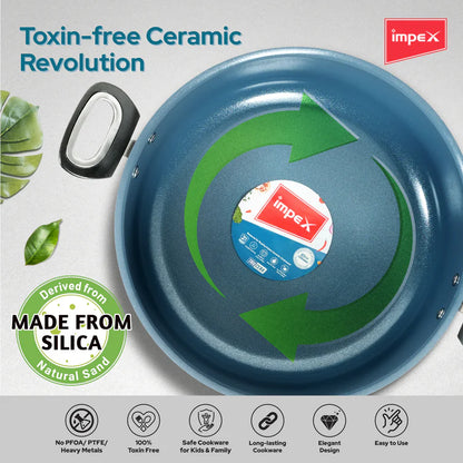 Trucera 8L Ceramic Biriyani Pot | Induction, Non-Stick | 2 Year Warranty