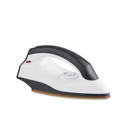 BPL 1000 Watts Dry Iron Heating Up Led Indicator Adjustable Temperature Control Dual Coated Sole Plate Flexible 360 Degree Swivel Cord ISI certified (Grey & White)