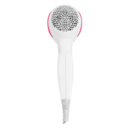 BPL 1200W Foldable Hair Dryer with Ionic Air Function for fast dry and silky hair, 3 Temperature Settings, Overheat Protection, Detachable Concentrator, 2 Years Warranty, White and Pink