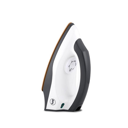 BPL 1000 Watts Dry Iron Heating Up Led Indicator Adjustable Temperature Control Dual Coated Sole Plate Flexible 360 Degree Swivel Cord ISI certified (Grey & White)