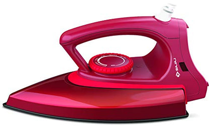 Bajaj Plastic Canvas Metallique Red Dry Iron 1000W, Regular, 1000 Watts
