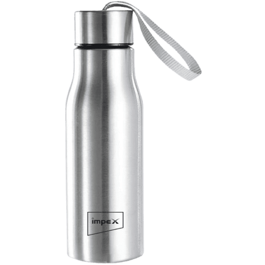 Impex Stainless Steel Water Bottle SIPPY 1000N, 1000 ml, Silver | Leak Proof | Office Bottle | Gym Bottle | Home | Kitchen | Hiking | Treking Bottle | Travel Bottle (Silver)