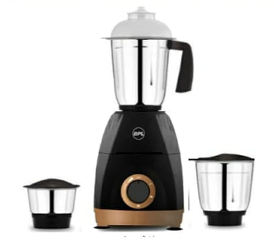 BPL MIX-MASTER Mixer Grinder/Mixie for Kitchen | 750 Watts | 3 MultiPurpose Jars for Juicing | Chutney Making | Dry Grinding | Wet Grinding | 3 Speed Control 5 Year Warranty (Black)