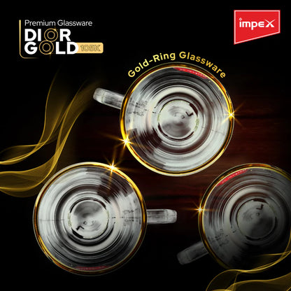 Impex Premium Glassware Dior Gold 105 K - Glass, 105 ml