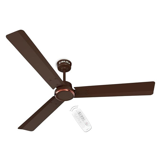 Bajaj Classico Sleek Plus 1200MM (48") BLDC Ceiling Fans For Home | BEE 5 Star Rated Energy Efficient Ceiling Fan | High Energy Density Motor | RF Remote | 2-Yr Warranty【Red Walnut】