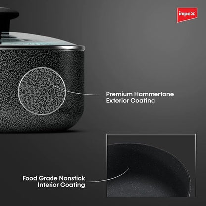Royal Nonstick Granite Cookware 3pc set (RHFM2418)