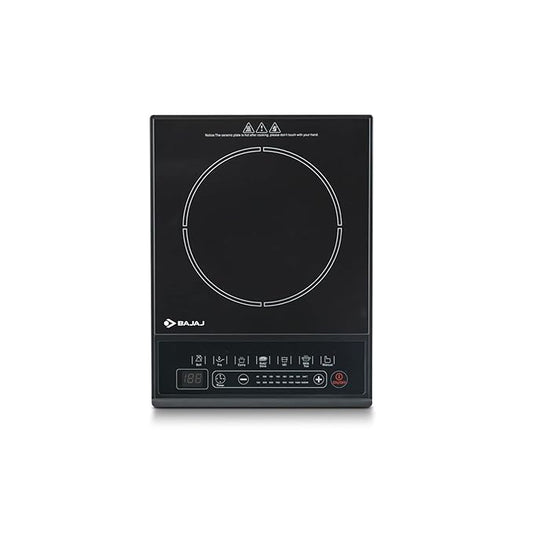 Bajaj Majesty ICX Neo 1600W Induction Glass Ceramic Cooktop With Pan Sensor And Voltage Pro Technology, Black