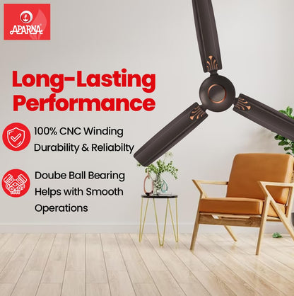 Aparna Apsara 1200 mm (48 inch) High-Speed Ceiling Fan (Metallic Brown)