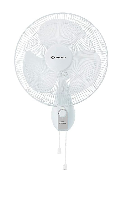 Bajaj Neo Spectrum 400 MM Wall Mount Fan | Wall Fan For Kitchen & Home | High Air Thrust | Full Copper Motor | High Speed | Overload Thermal Protector | 2-Yrs Warranty 【Grey】