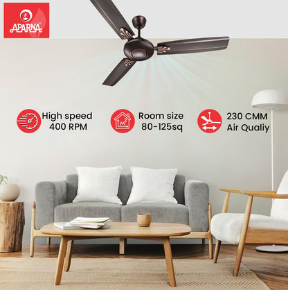 Aparna Apsara 1200 mm (48 inch) High-Speed Ceiling Fan (Metallic Brown)