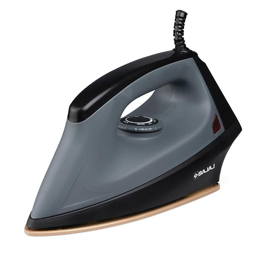 Bajaj Herculo Heavy Weight Dry Iron | 1100 W Heavy Weight Dry Iron | Duraglide Soleplate | Anti-Bacterial & Non-Stick Coating | 360 Degree Swivel Cord | 2-Yrs Warranty 【Black & Grey】