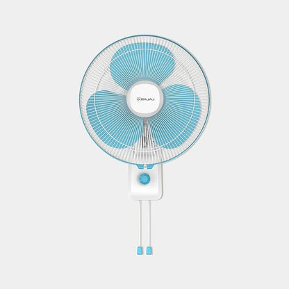 Bajaj Robusto 400MM Oscillating Wall Fan for Home | DuraBreezeTM Technology | Surge Protection | 100% Copper Motor | High Air Delivery | Modern Décor | 3 Years Warranty 【Icy Blue & White】