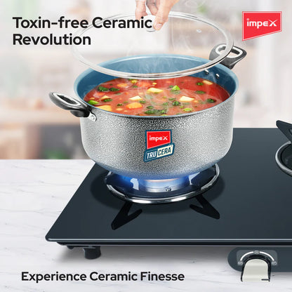 Trucera 8L Ceramic Biriyani Pot | Induction, Non-Stick | 2 Year Warranty