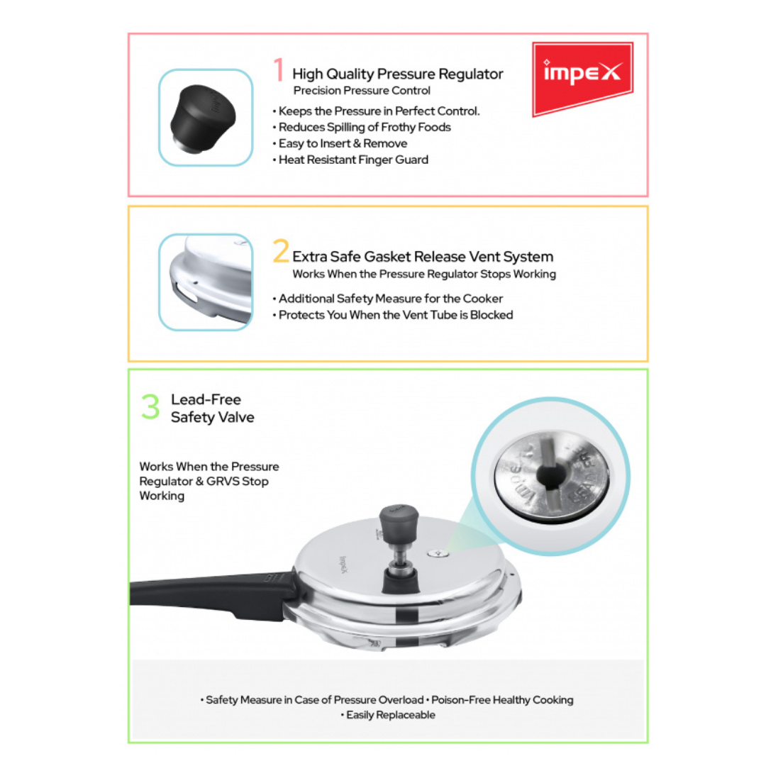 Impex Alu Pressure Cooker Family Combo (ECO 235)
