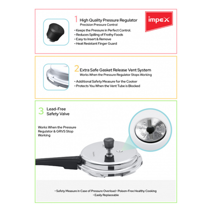 Impex Alu Pressure Cooker Family Combo (ECO 235)