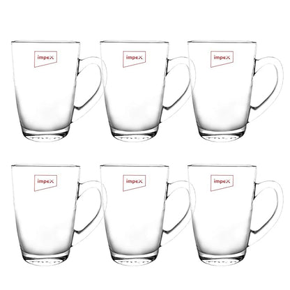 Impex CLAIR-220 Juice/Water Glassware Set (Set of 6 Glasses 220 ml,Transparent)